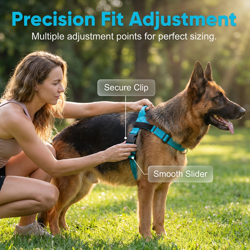 🐶🐾Easy On-Off Padded Dog Harness – No-Pull & Breathable – Safe & Comfortable