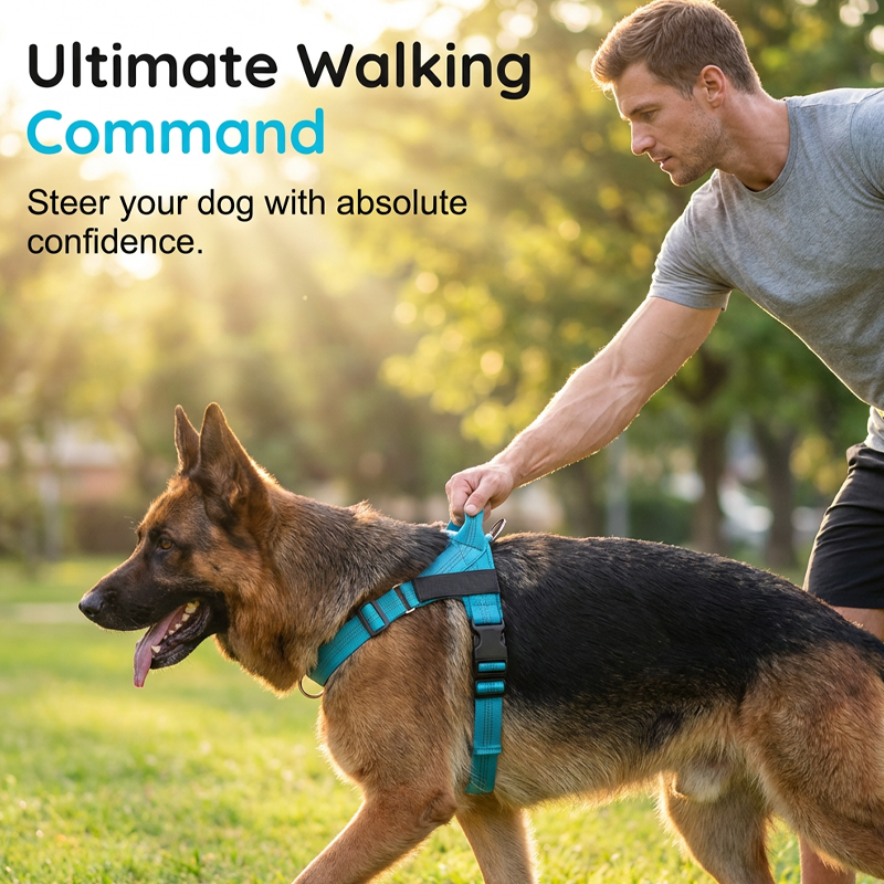 🐶🐾Easy On-Off Padded Dog Harness – No-Pull & Breathable – Safe & Comfortable