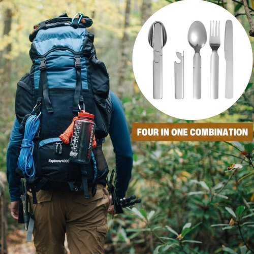 🎁2026 New Arrivals 50% OFF💥4-in-1 Stainless Steel Portable Cutlery Set