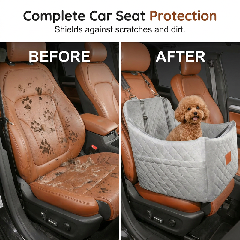 ⏳Limited-time 50% off⏰Quilted Pet Booster Car Seat🐈🐕💺