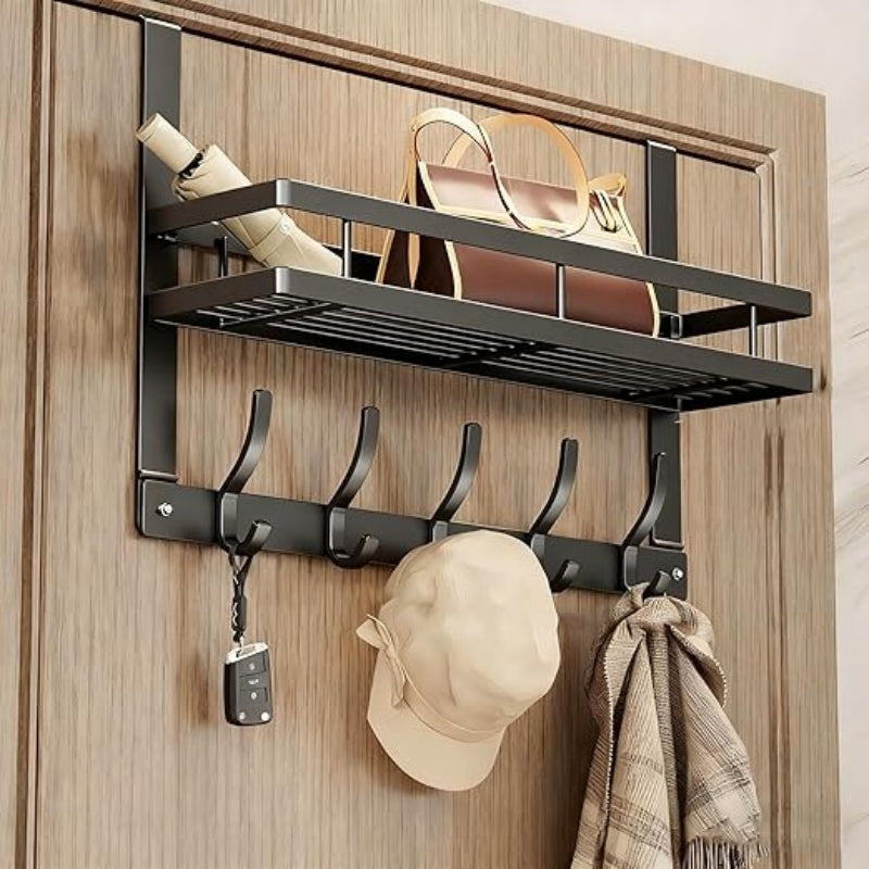 🔥 LIMITED-TIME 49% OFF! ✨ Over-The-Door Hook with Basket – Space-Saving, Strong, Tool-Free 🚪