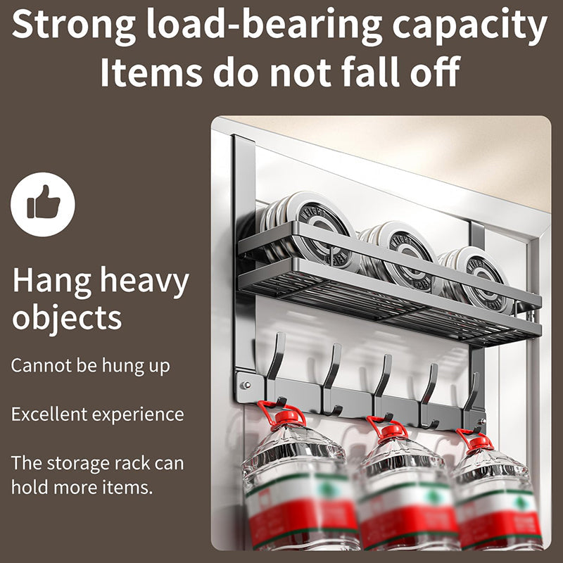 🔥 LIMITED-TIME 49% OFF! ✨ Over-The-Door Hook with Basket – Space-Saving, Strong, Tool-Free 🚪