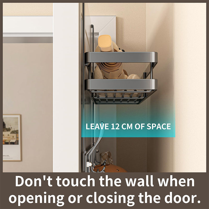 🔥 LIMITED-TIME 49% OFF! ✨ Over-The-Door Hook with Basket – Space-Saving, Strong, Tool-Free 🚪
