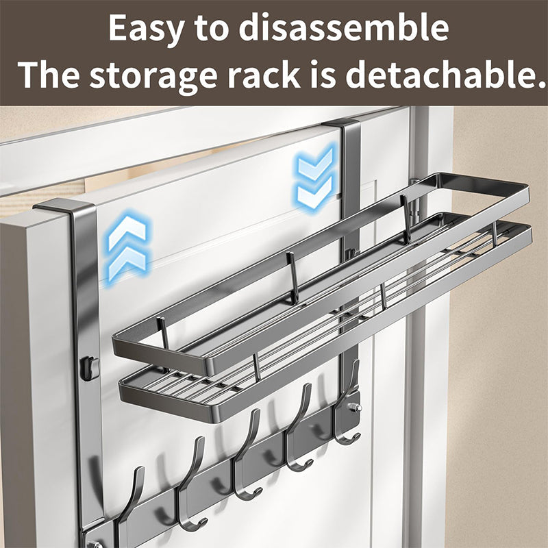🔥 LIMITED-TIME 49% OFF! ✨ Over-The-Door Hook with Basket – Space-Saving, Strong, Tool-Free 🚪