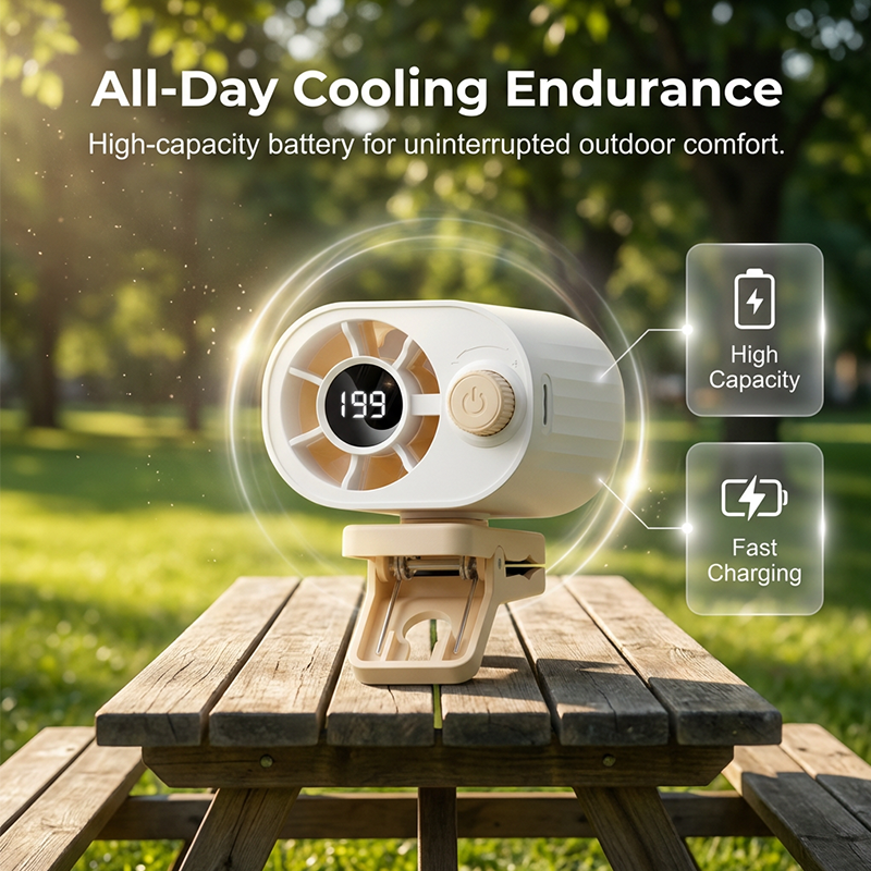 📢📢50% OFF !! ⏰Rechargeable Clip-On Air Cooler for Outdoors🍀