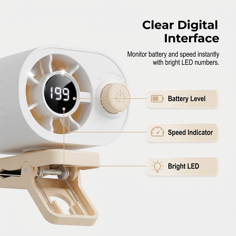 📢📢50% OFF !! ⏰Rechargeable Clip-On Air Cooler for Outdoors🍀