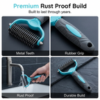 Dual-Sided Pet Grooming Rake for Dogs & Cats