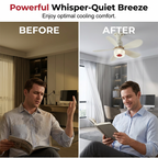 📢📢40% OFF !! ⏰3-in-1 Ceiling Fan with Light & Bluetooth Speaker 🎵 Cool Breeze, Soft Light & Smooth Music – All Day Comfort 🛋️