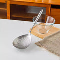 📢📢40% OFF !! ⏰ Stainless Steel Skimmer Spoon – Fast draining, heat-safe & versatile – Perfect for frying, soups & pasta 🍳