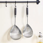 📢📢40% OFF !! ⏰ Stainless Steel Skimmer Spoon – Fast draining, heat-safe & versatile – Perfect for frying, soups & pasta 🍳