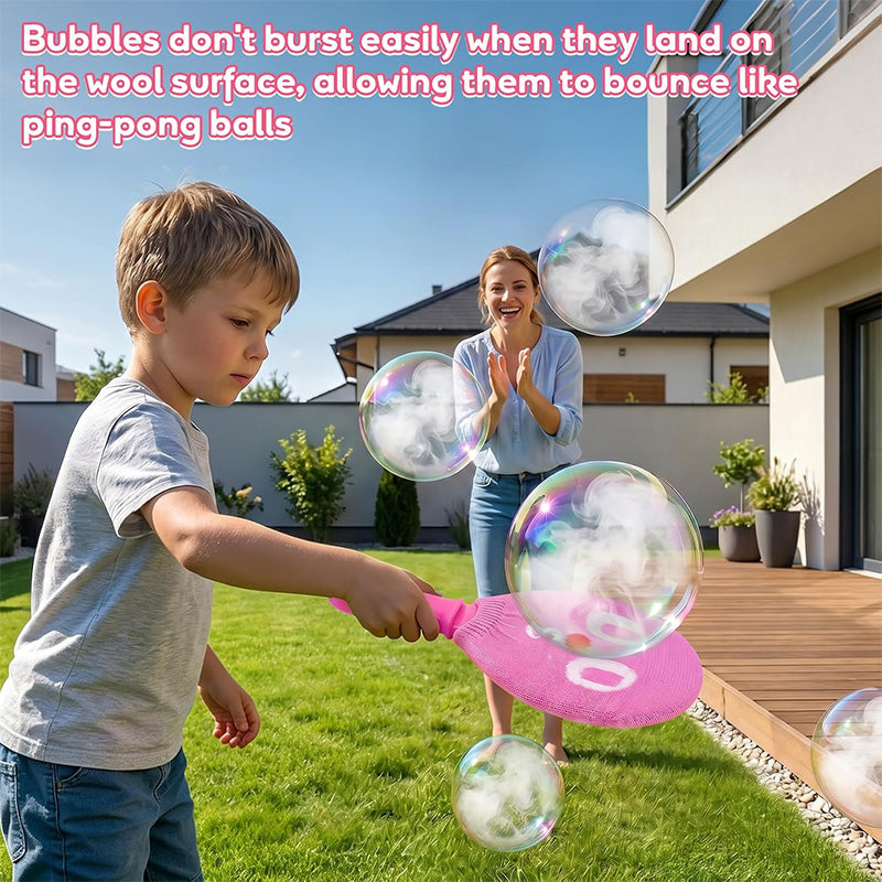 🏸🫧 Interactive bubble paddle game – smoke-filled bubbles, active outdoor fun!