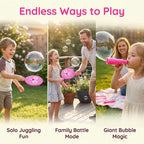 🏸🫧 Interactive bubble paddle game – smoke-filled bubbles, active outdoor fun!