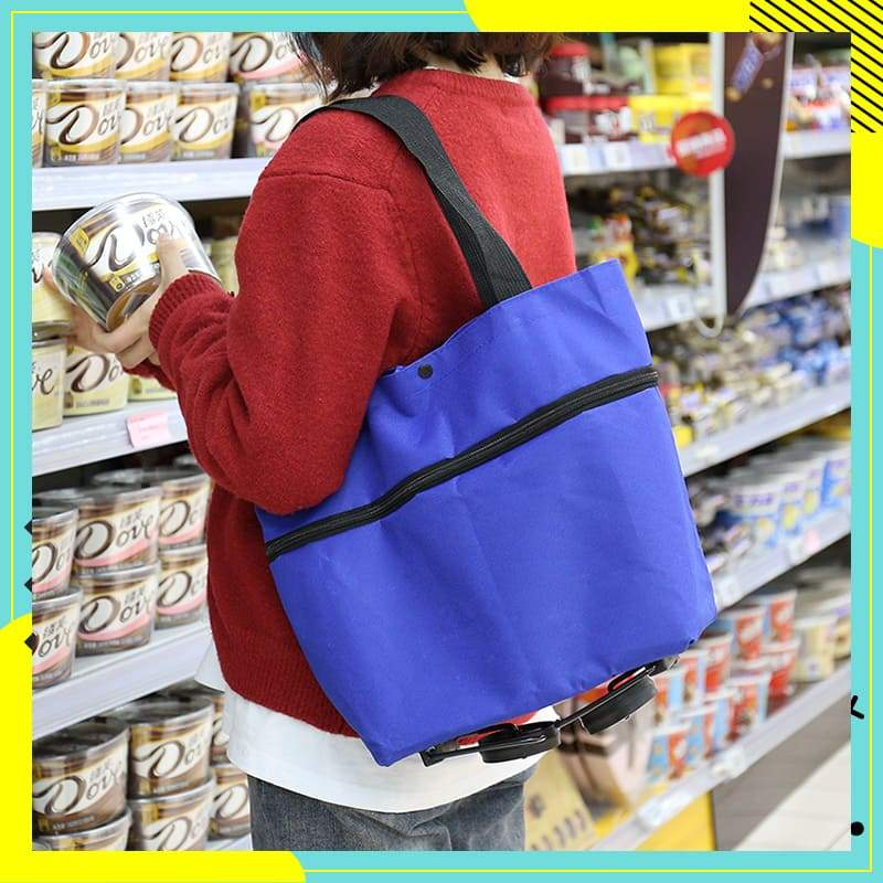 🔥Limited Offer⚡55K+ SOLD!🛍️2-in-1 Convertible shopping tote – hides wheels, holds 20kg, expands with zipper!✅Factory direct sales