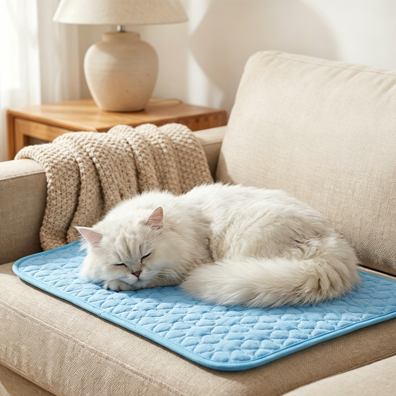 🧊⚡ Summer Sale! No-Water Pet Cooling Mat – Breathable Oxford Fabric, Fits Any Bed/Crate