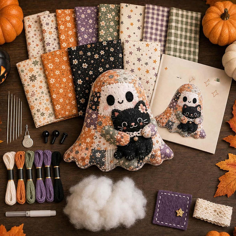 🔥LAST DAY 50% OFF🧵Little Ghost's Cozy Halloween DIY Patchwork Kit