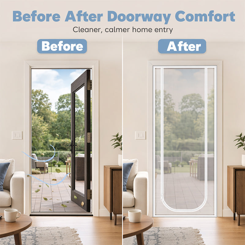 🐱✨Pet-Friendly Mesh Screen Door