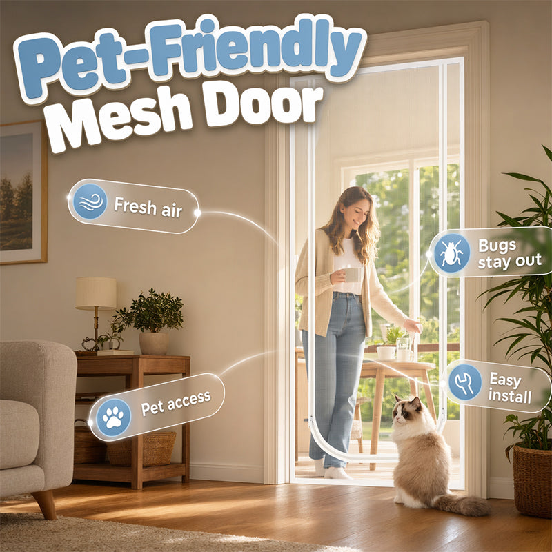 🐱✨Pet-Friendly Mesh Screen Door