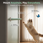 🐱🦋 Electric cat teaser – rotating butterfly, auto play, suction cup fun!