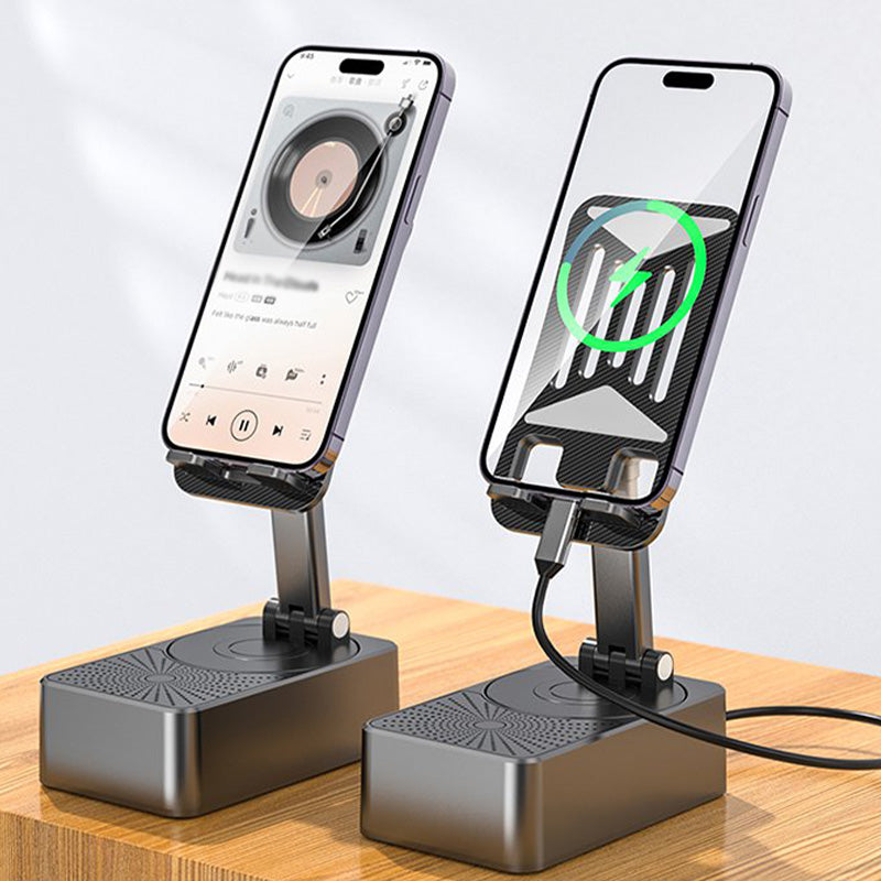 🔊📱 3-in-1 speaker, charger & stand – great sound, hands-free, sleek gift!