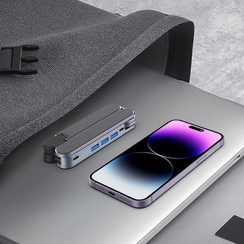 💻📐 Adjustable laptop stand – 6 levels, USB hub, cools, supports 10kg!