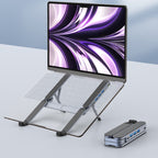💻📐 Adjustable laptop stand – 6 levels, USB hub, cools, supports 10kg!