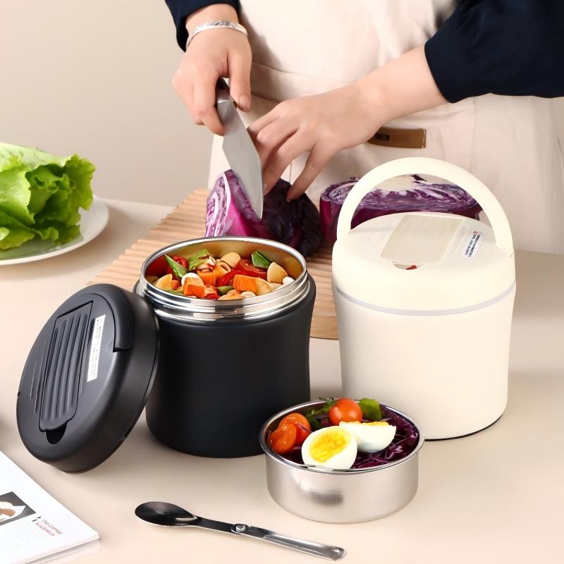 📢📢40% OFF !! ⏰Vacuum Insulated Food Jar with Folding Spoon
