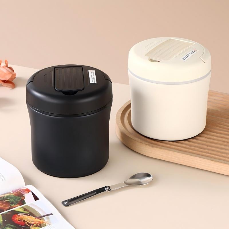 📢📢40% OFF !! ⏰Vacuum Insulated Food Jar with Folding Spoon