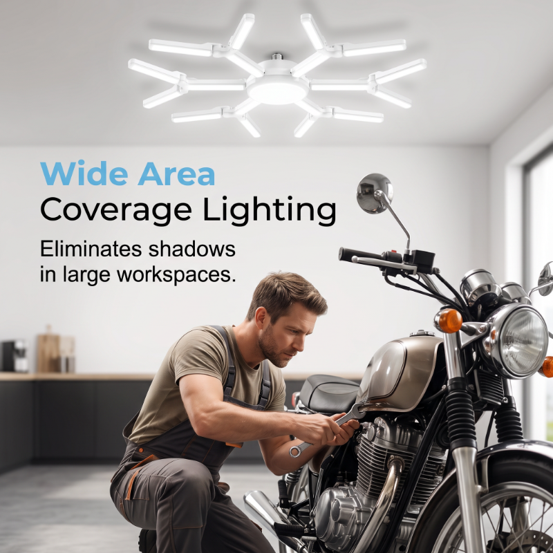 📢📢40% OFF !! ⏰Deformable Snowflake LED Garage Light