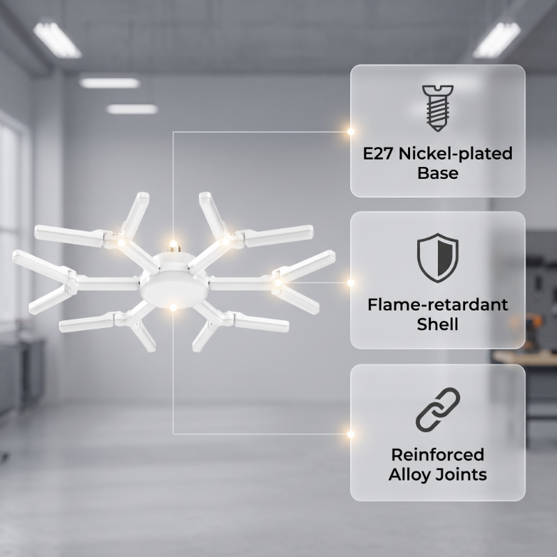 📢📢40% OFF !! ⏰Deformable Snowflake LED Garage Light