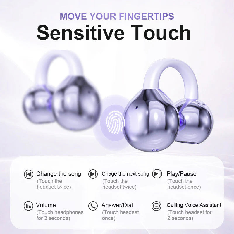 🎧✨ Open-ear Bluetooth headphones – HiFi sound, dual connect, AI noise reduction!