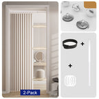 No-Drill Magnetic Accordion Door Curtain