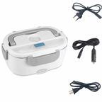 🎉2026 Flash Sale-Over 39000 Sold!🍱2-in-1 Portable Electric Heating Lunch Box｜12V Car & 230V Home Dual Use,1.5L Stainless Steel,60W Fast Heating 🔌✨