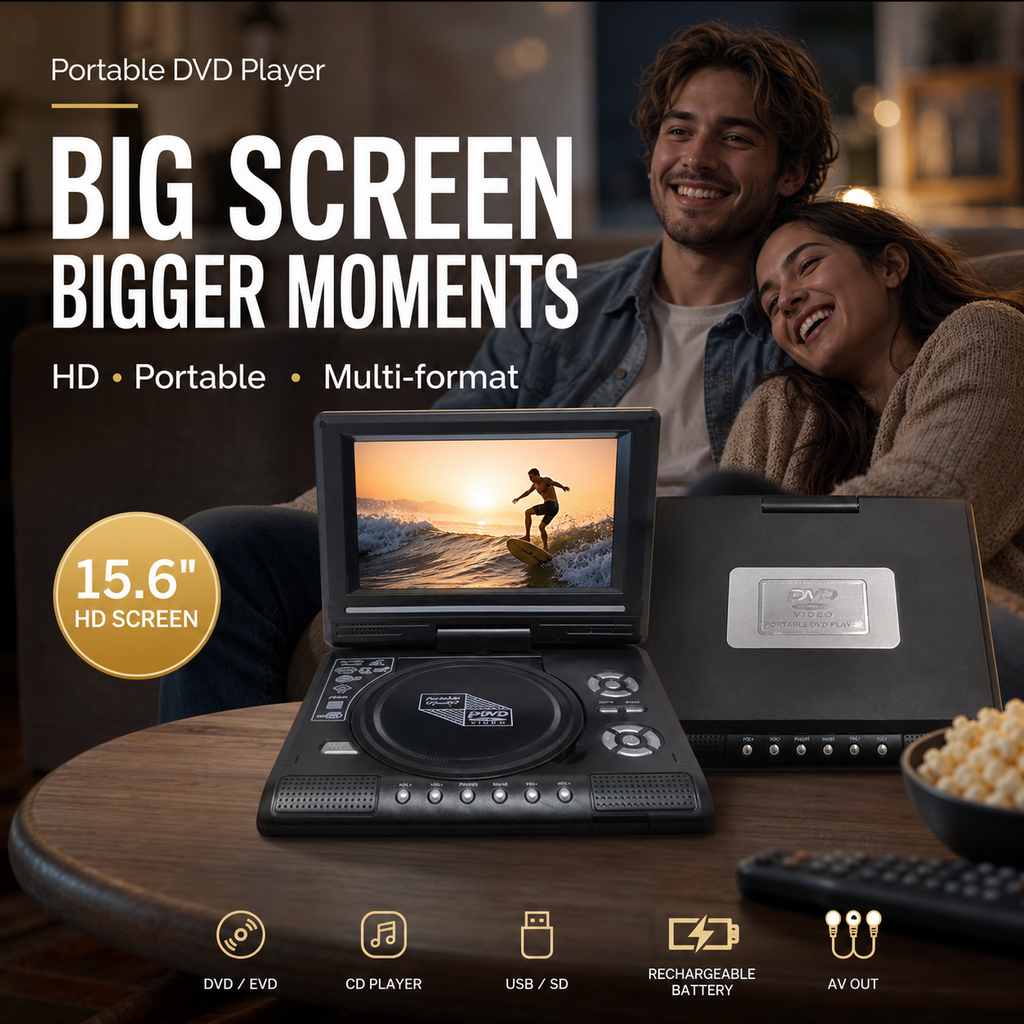 📺 50% OFF !!!💿7.8" HD Portable DVD/EVD Player