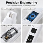 🔥🎁 Buy 2, Get 1 Free!! 🥳 💞 Over 50,000 Sold! ⚡🐾 Electric nail grinder for dogs and cats with LED battery indicator – gentle nail filing.