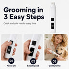 🔥🎁 Buy 2, Get 1 Free!! 🥳 💞 Over 50,000 Sold! ⚡🐾 Electric nail grinder for dogs and cats with LED battery indicator – gentle nail filing.