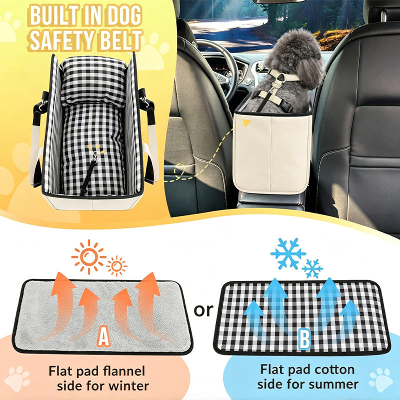 🐕🚗 Console Dog Car Seat – 50% OFF! Non-slip, portable, booster height – safe & comfy travel for your pup. 🔥🛡️